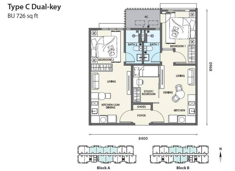 Dual Key Layout Exsim Sewa Dual Key (large unit only) Studio Utropolis Batu Kawan Tanpa ...